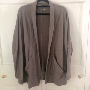 Prana Dolman Sleeve Open Front Centerpiece Cardigan ‘Mud’ XL